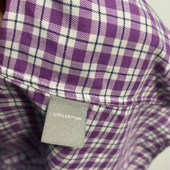 Neiman Marcus Button Down Purple Shirt - Picture 3 of 4